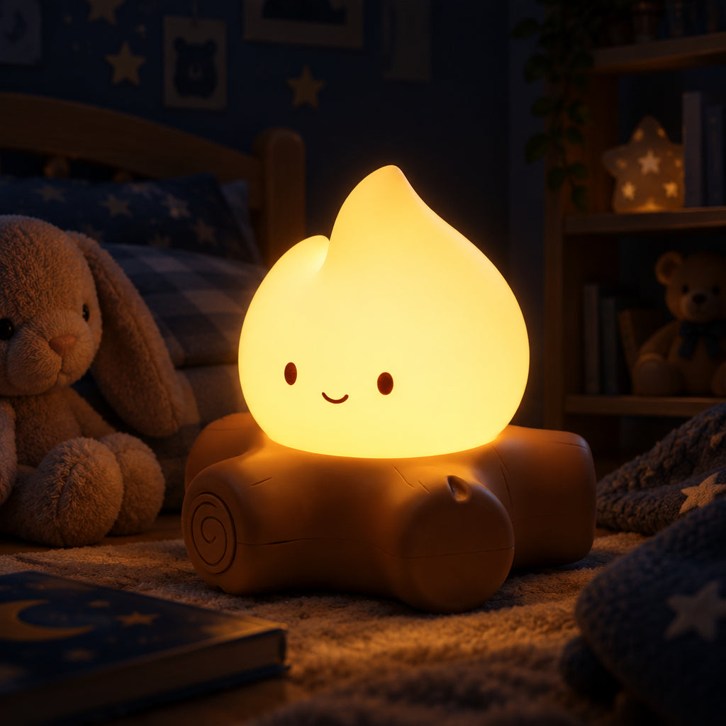 Veilleuse LED feu de camp avec bruit blanc pour enfant