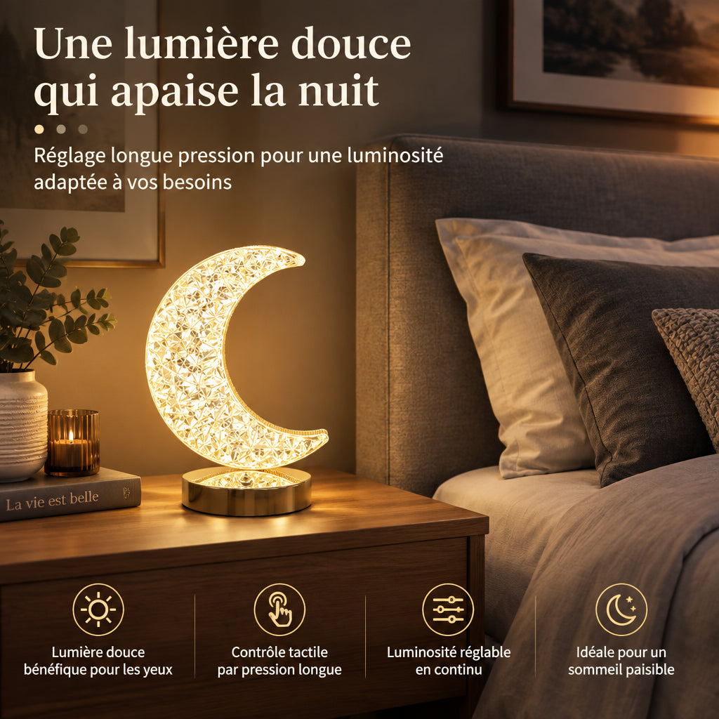 Veilleuse lune tactile rechargeable par USB