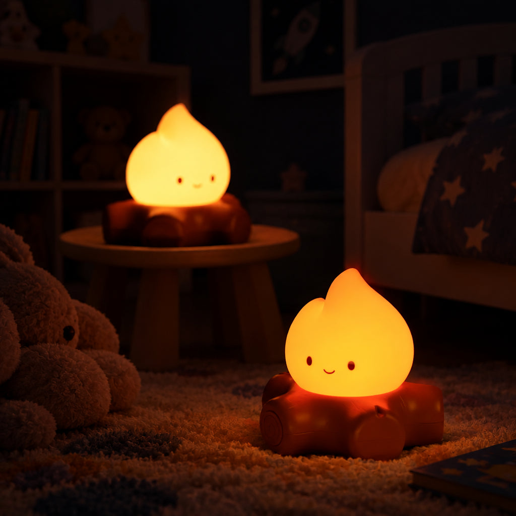 Veilleuse LED feu de camp avec bruit blanc pour enfant
