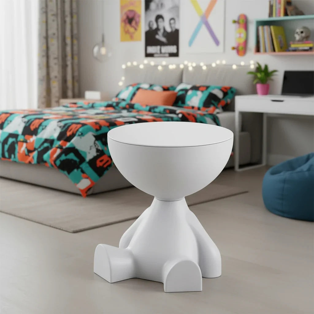Table de chevet gris clair - Espace Enfant