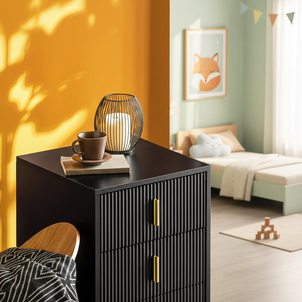 Table de chevet noir - Espace Enfant