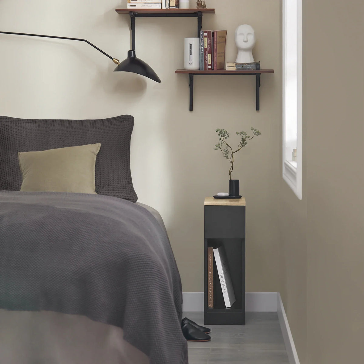 Table de chevet noir chambre ado - Espace Enfant