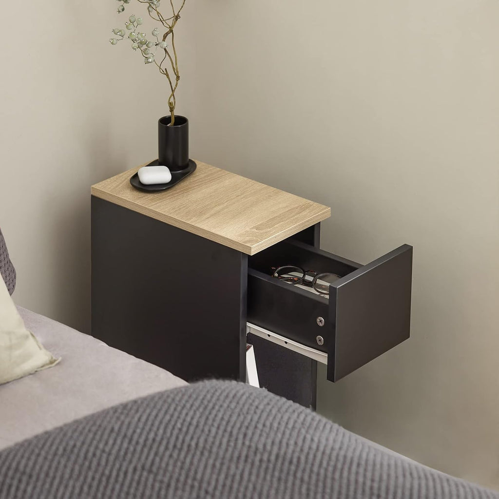 Table de chevet tiroir noir - Espace Enfant