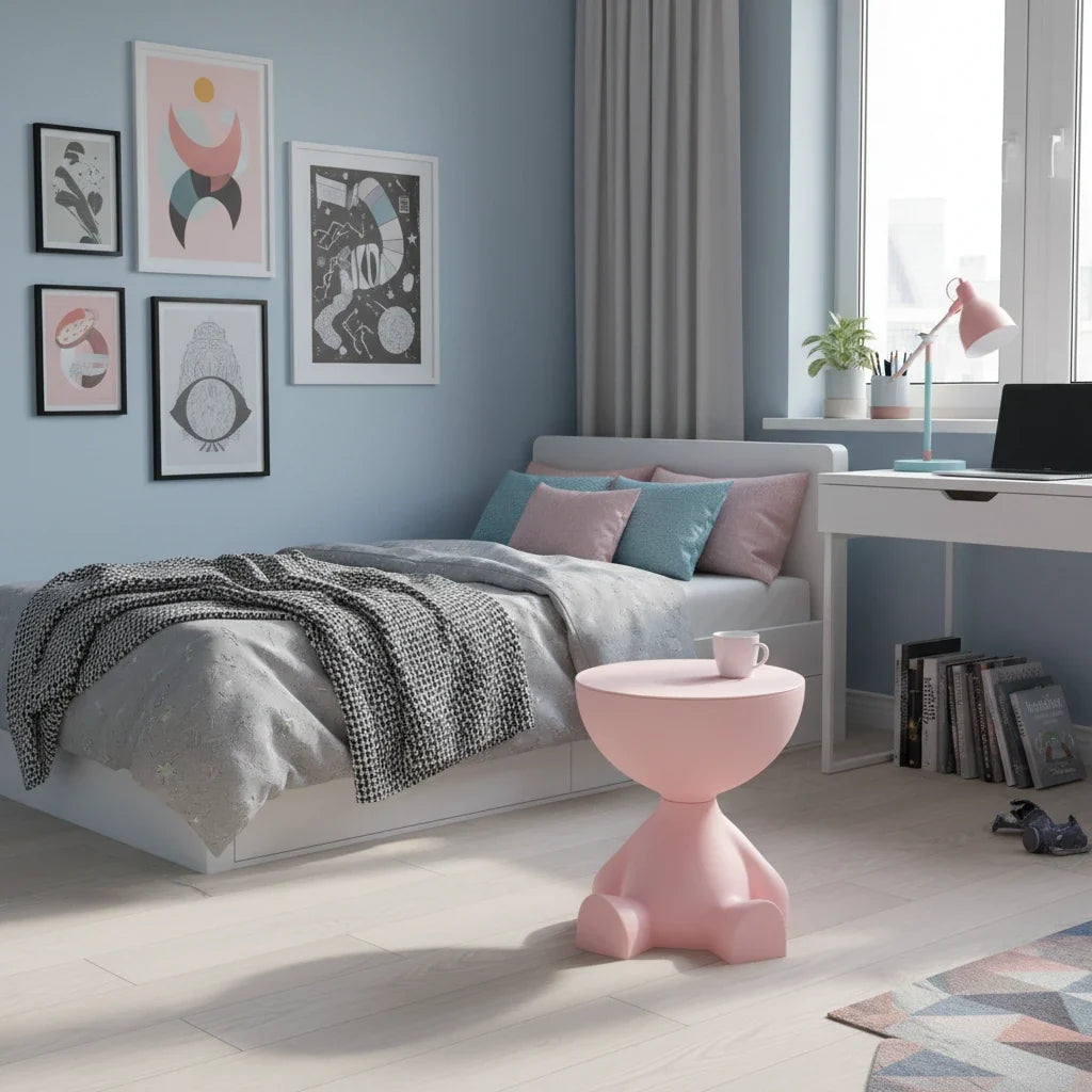 Table de nuit rose - Espace Enfant