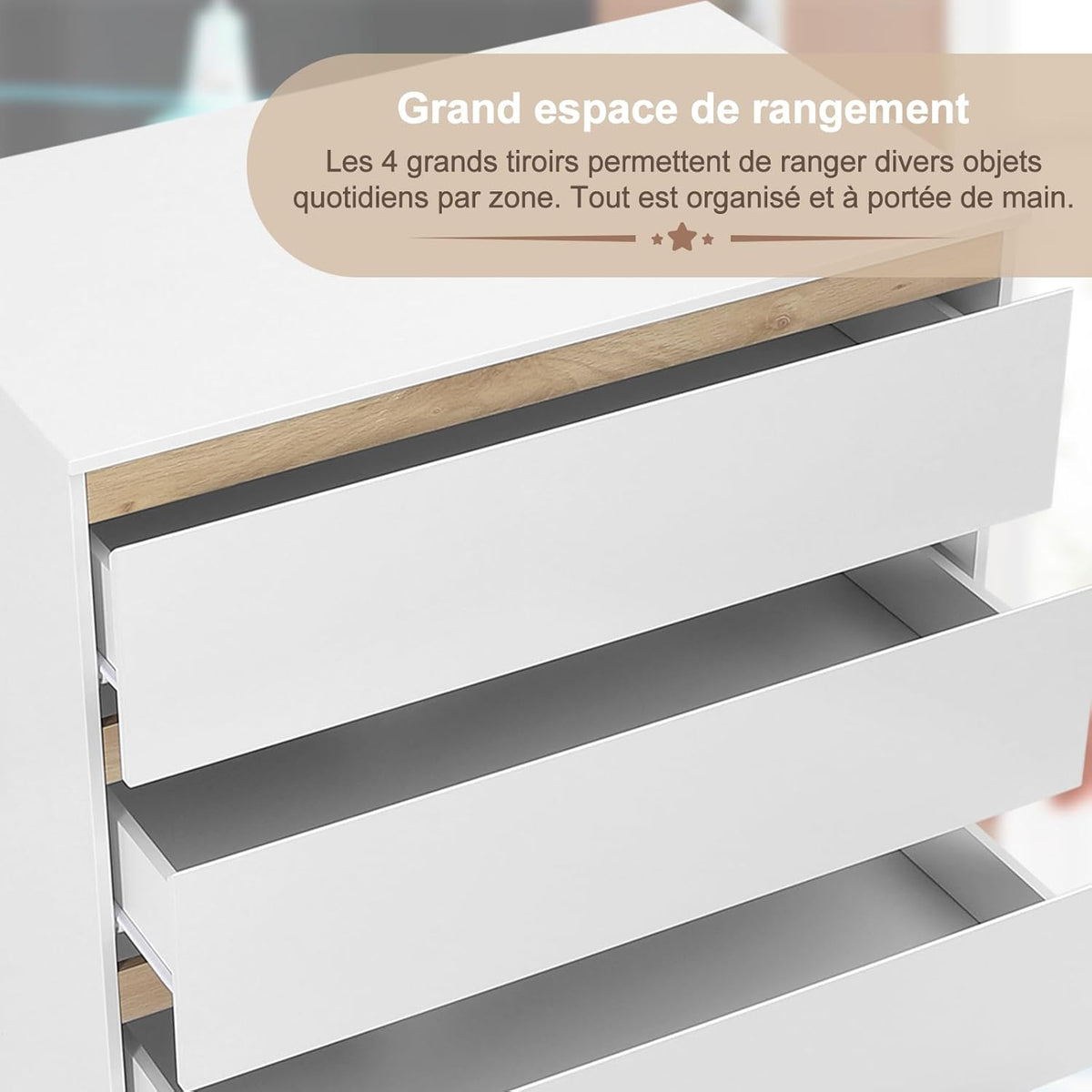 Table à langer commode chambre bébé rangement - Espace Enfant