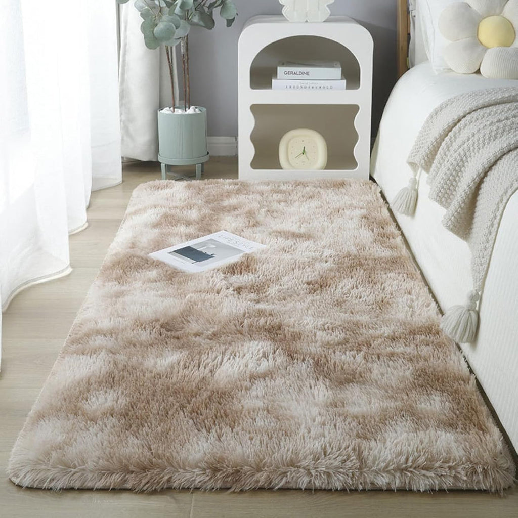 Tapis chambre poil long marron - Espace Enfant