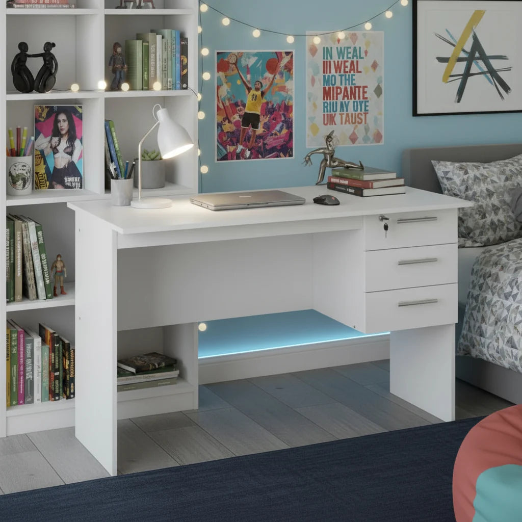 Bureau chambre ado blanc - Espace Enfant