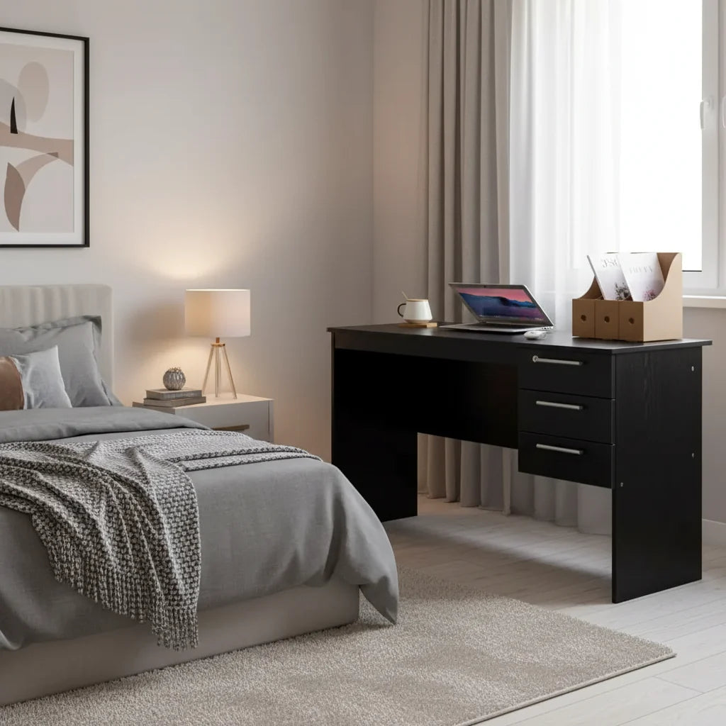bureau noir chambre adulte - Espace Enfant
