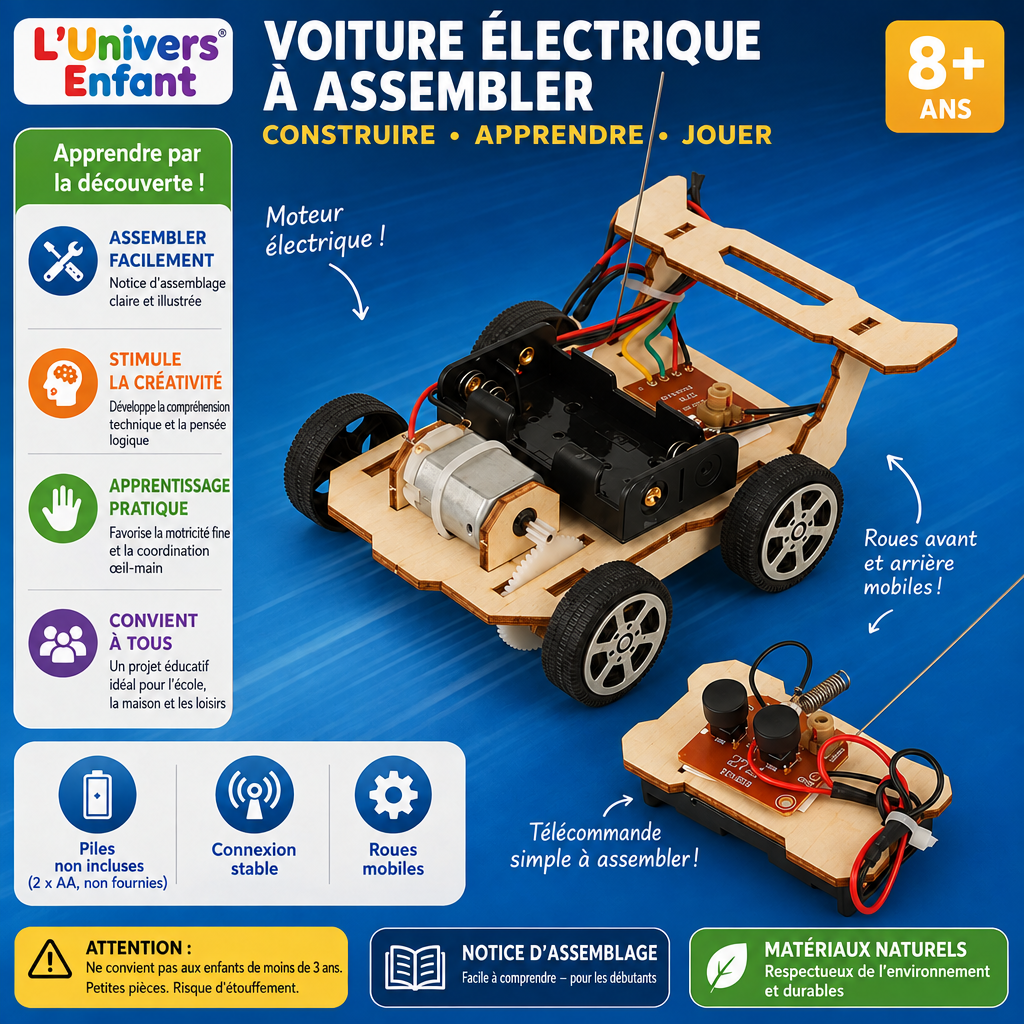 Produit éducatif pour enfant avec texte en français