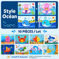 Kit créatif stickers 3D en mousse avec texte en français