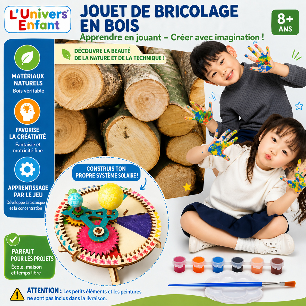 Produit pour enfant avec texte en français