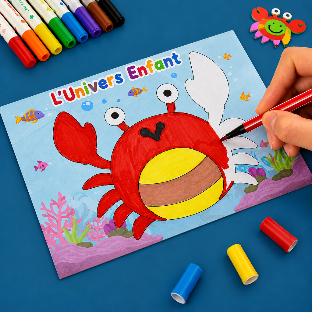 Kit créatif stickers 3D en mousse avec texte en français