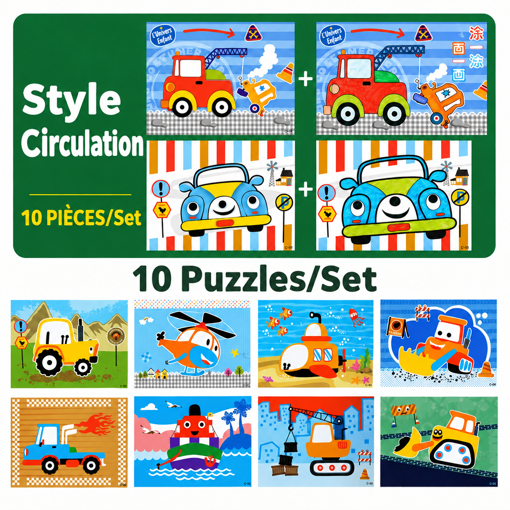 Kit créatif stickers 3D en mousse avec texte en français
