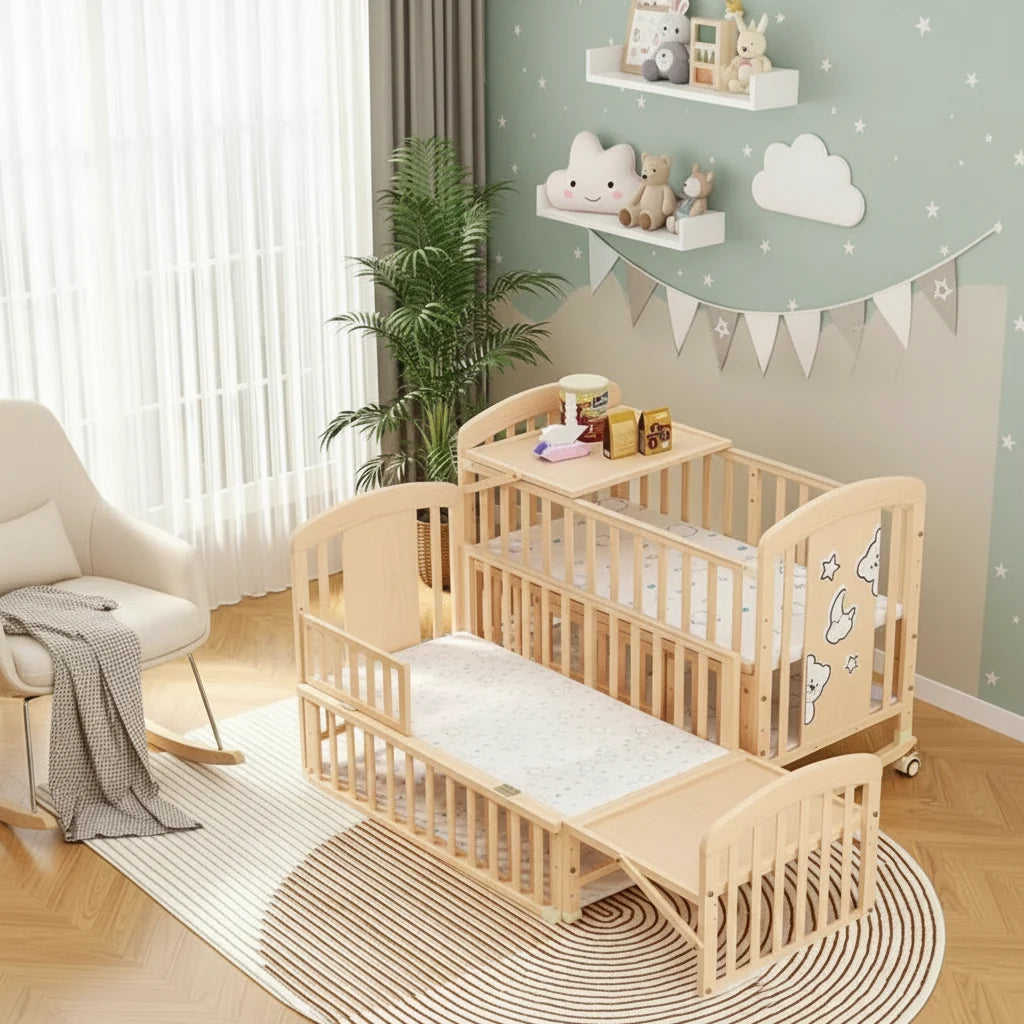 lit bébé bois - Espace Enfant